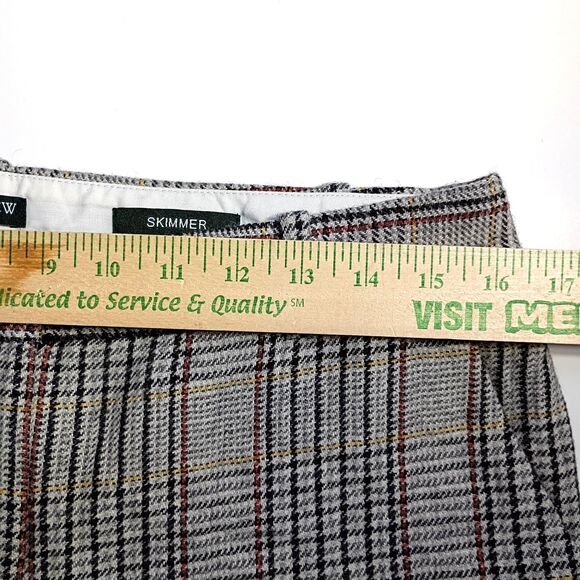 J Crew Wool Plaid City Fit Skimmer Cropped Trousers Women's 6 Academia Old Money - Picture 8 of 10